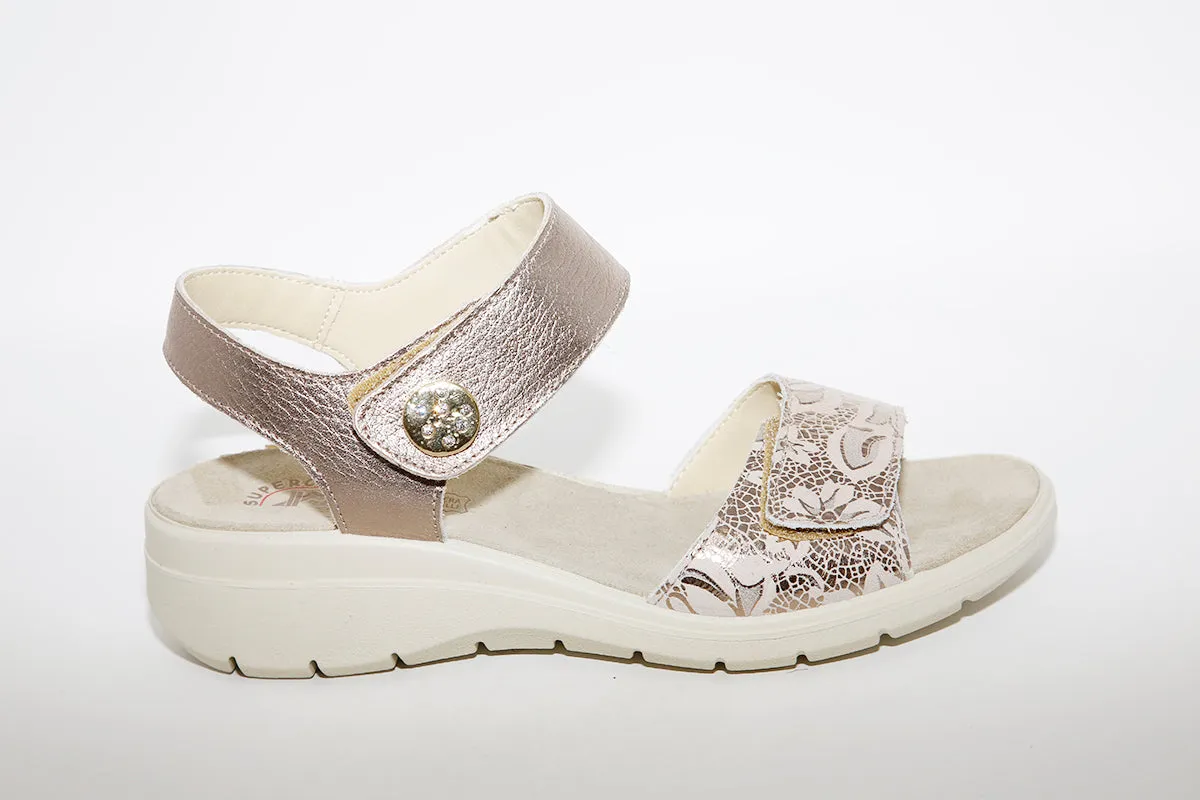 IMAC - LOW WEDGE COMFORT SANDAL - GOLD