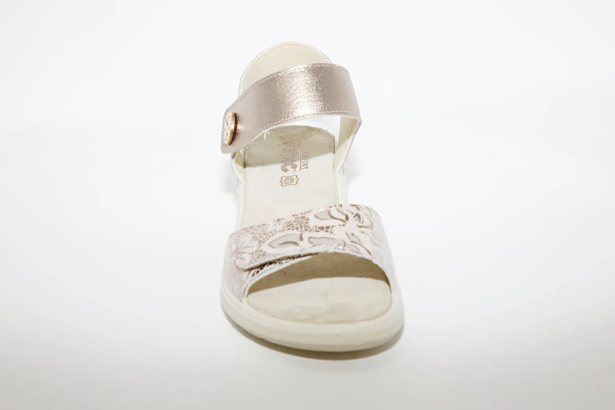IMAC - LOW WEDGE COMFORT SANDAL - GOLD