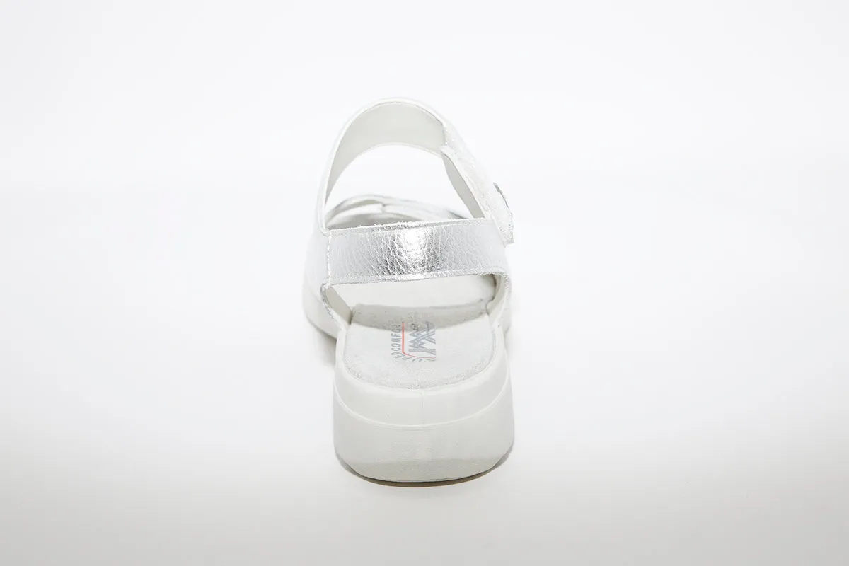 IMAC - LOW WEDGE COMFORT SANDAL - SILVER