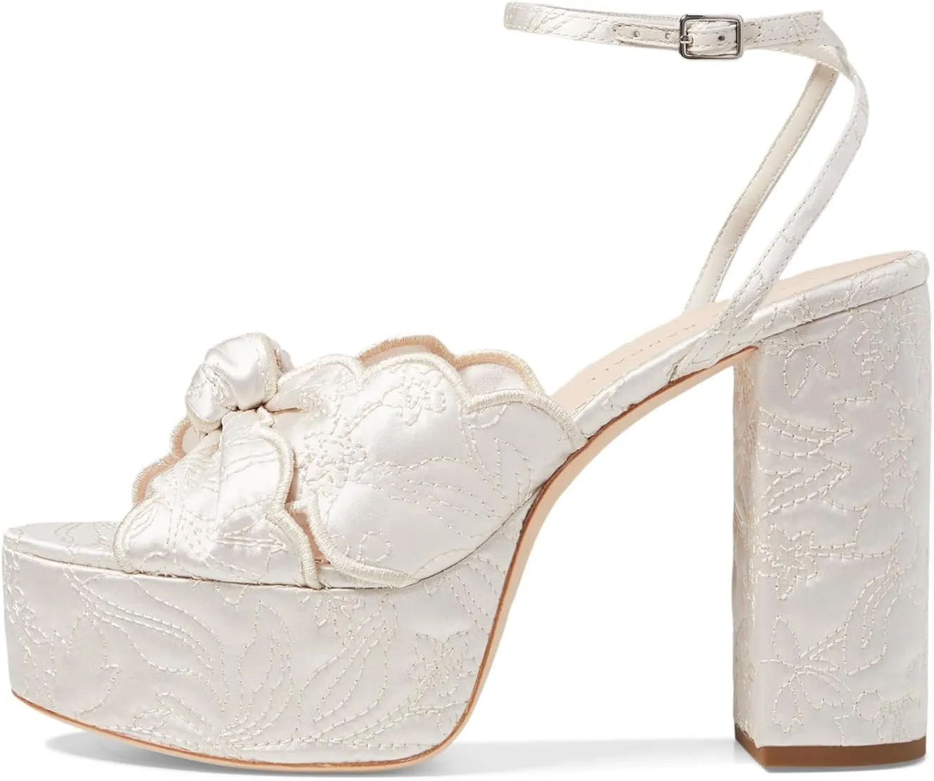 Isabel Cream Quilted Platform Sandal
