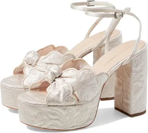 Isabel Cream Quilted Platform Sandal