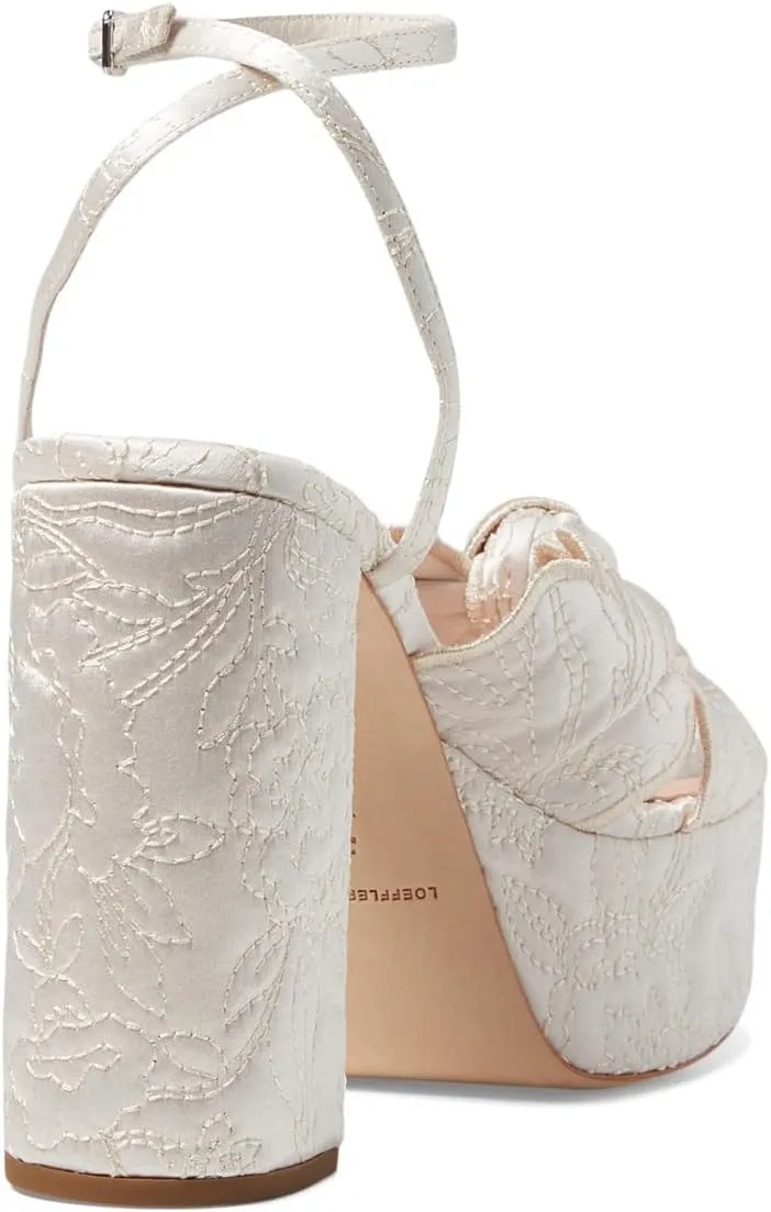 Isabel Cream Quilted Platform Sandal