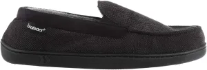 isotoner Men's Diamond Corduroy Moccasin Indoor/Outdoor Slipper with Memory Foam
