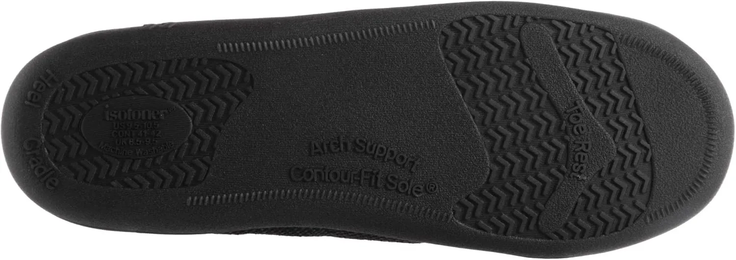 isotoner Men's Diamond Corduroy Moccasin Indoor/Outdoor Slipper with Memory Foam