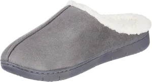 isotoner Women's Microsuede Hoodback Slipper: Non-Slip Sole, Indoor/Outdoor, Memory Foam, Machine Washable