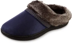 isotoner Women's Microsuede Mallory Hoodback Slipper, with Memory Foam and Indoor/Outdoor Sole