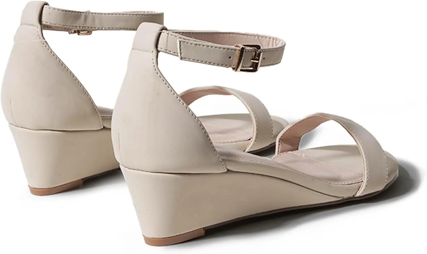 J. Adams Rosie Heeled Sandal – Low Wedge Sandals for Women, Ankle Strap, Dressy Wedding Wedges, Strappy Wedge Shoes, Short Heel Sandals for Bridal, Casual & Formal Wear