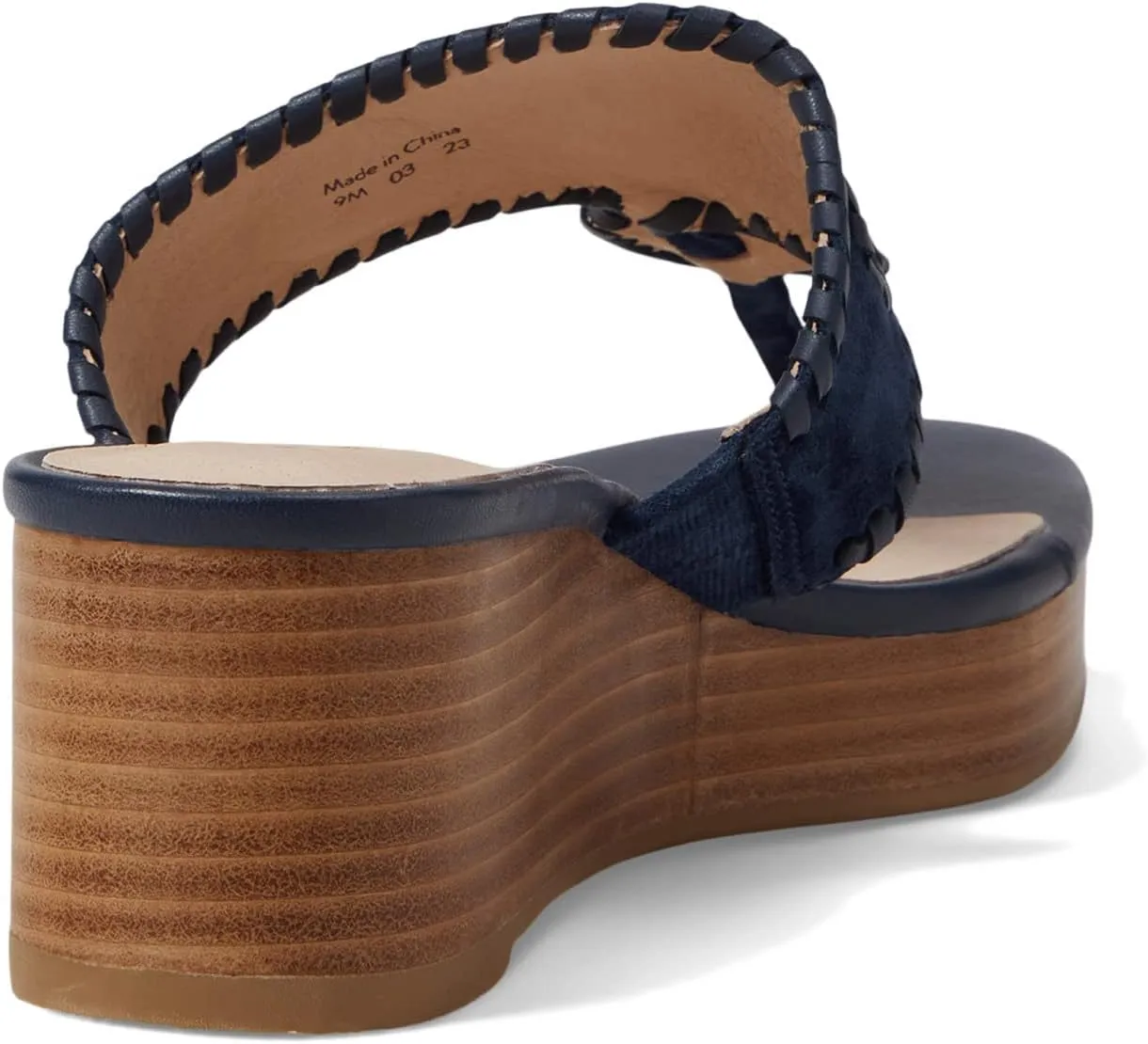 Jack Rogers Women's Jacks Mid Wedge-Suede/Stacked Sandal