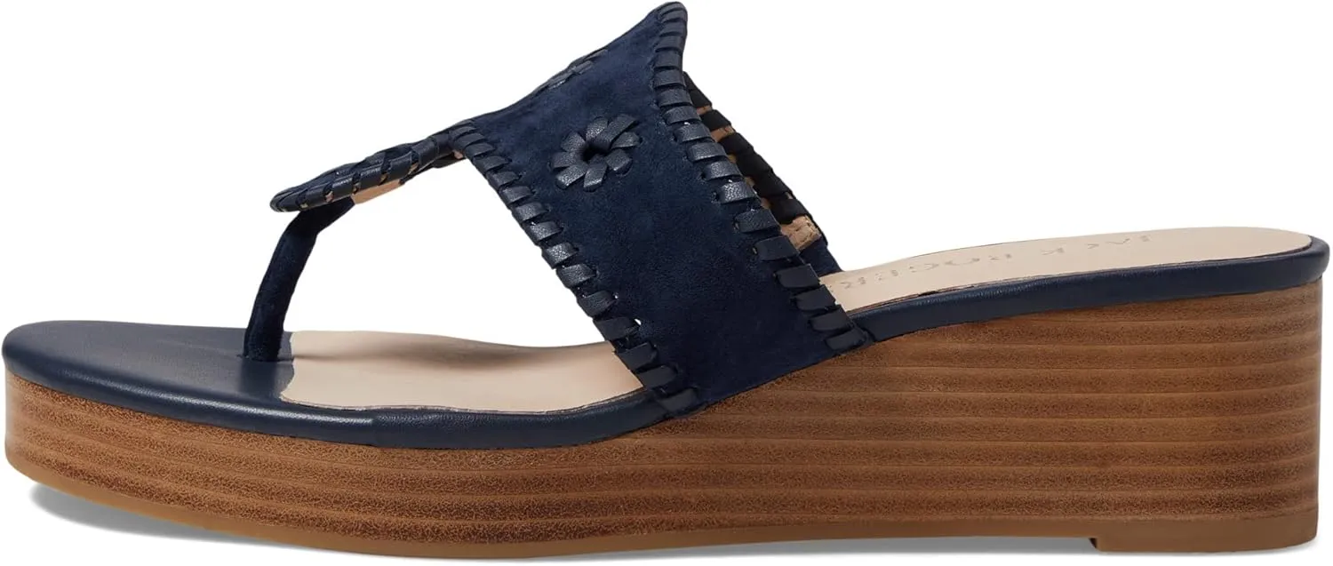 Jack Rogers Women's Jacks Mid Wedge-Suede/Stacked Sandal