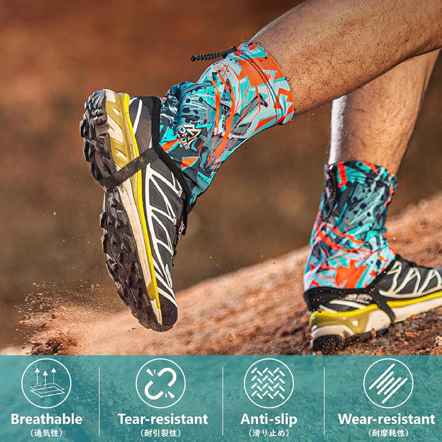 JEELAD Trail Running Gaiters Gaiters for Hiking Running Shoe Hiking Gaiters for Men Women Waterproof Sandproof for Running Hunting Skiing Mountaineering