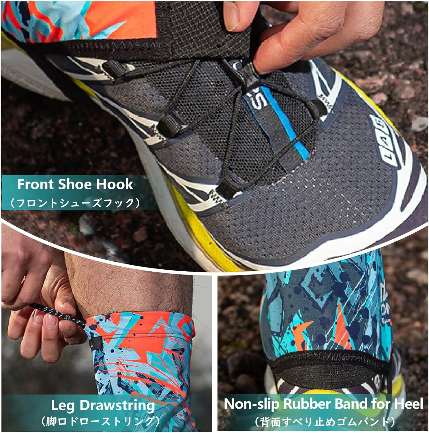 JEELAD Trail Running Gaiters Gaiters for Hiking Running Shoe Hiking Gaiters for Men Women Waterproof Sandproof for Running Hunting Skiing Mountaineering