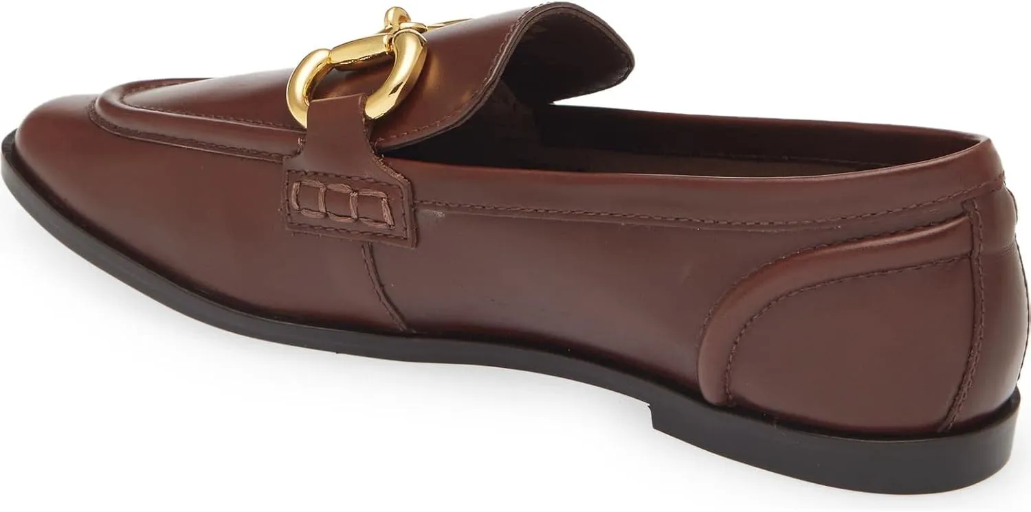 Jeffrey Cambell Velviteen Bit Leather Flat Vamp Loafer Red Leather Gold Buckle