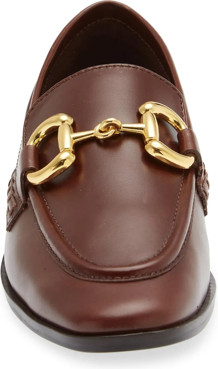Jeffrey Cambell Velviteen Bit Leather Flat Vamp Loafer Red Leather Gold Buckle