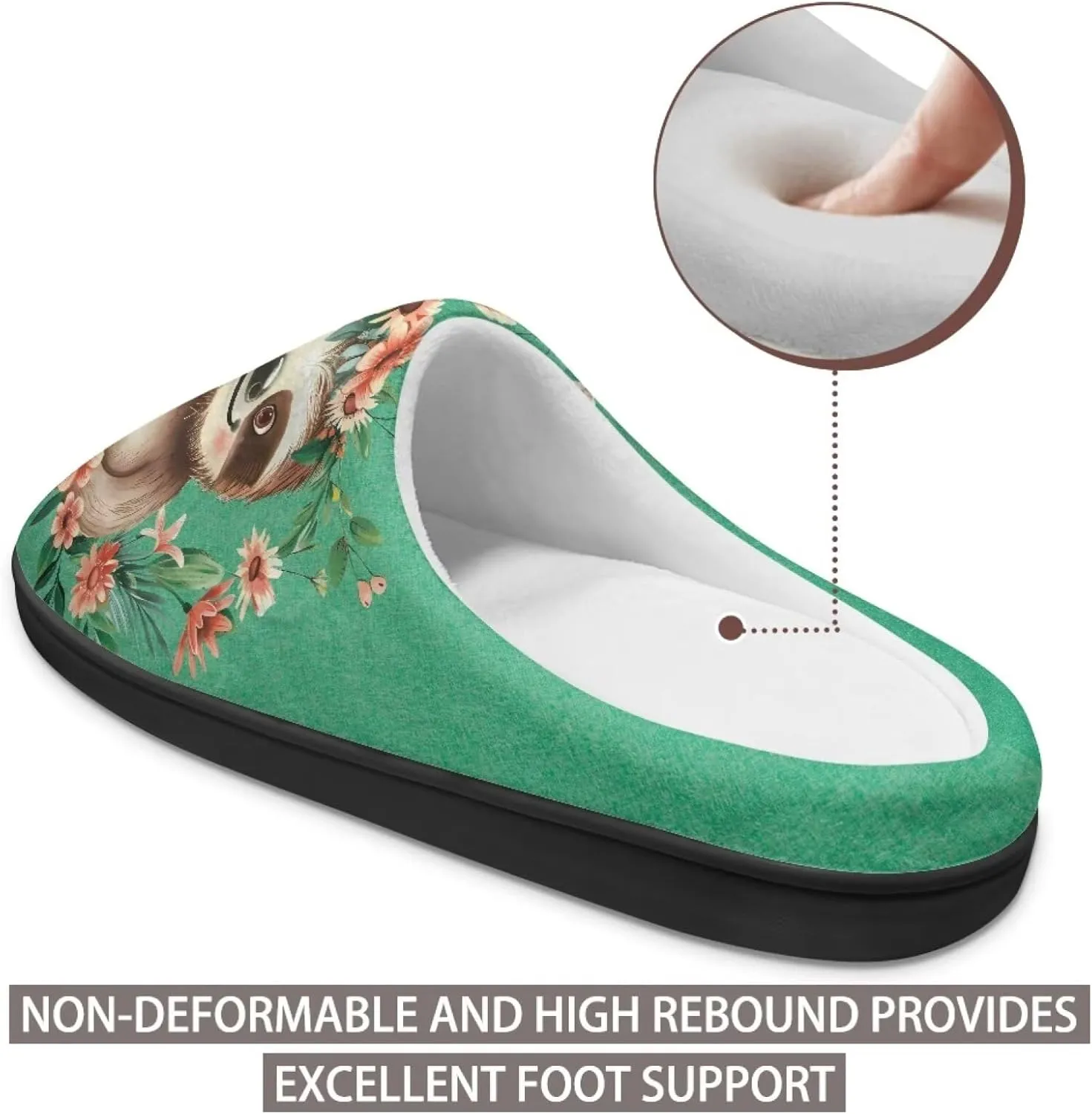 Jeiento Cute Otter Womens Slippers Comfy Non Slip Closed Toe Bedroom Slipper Fluffy Winter House Shoes
