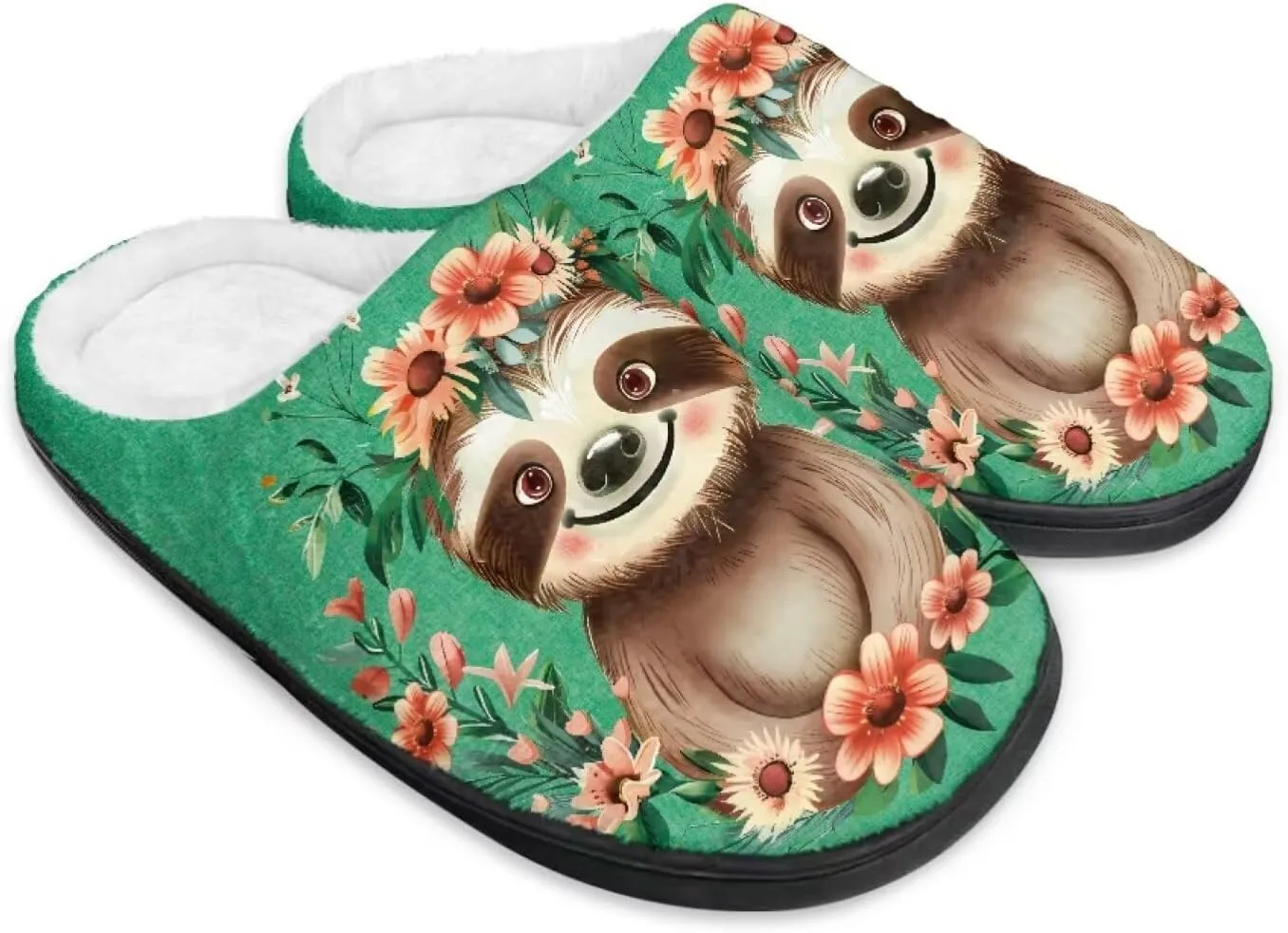 Jeiento Cute Otter Womens Slippers Comfy Non Slip Closed Toe Bedroom Slipper Fluffy Winter House Shoes