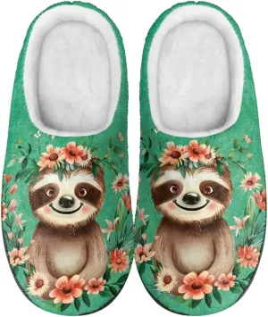 Jeiento Cute Otter Womens Slippers Comfy Non Slip Closed Toe Bedroom Slipper Fluffy Winter House Shoes