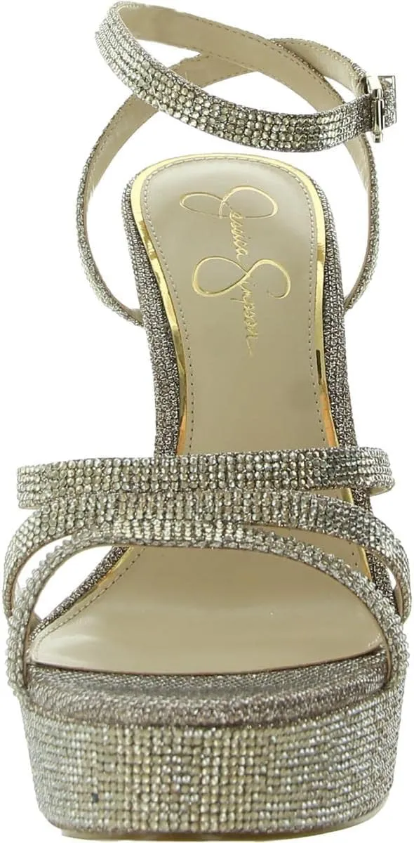 Jessica Simpson Women's Balinah 3 Faux Leather Platform Heeled Sandal