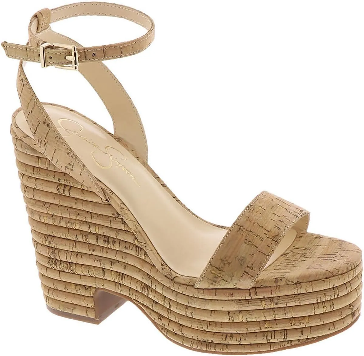 Jessica Simpson Womens Block Heel Wedge Sandals