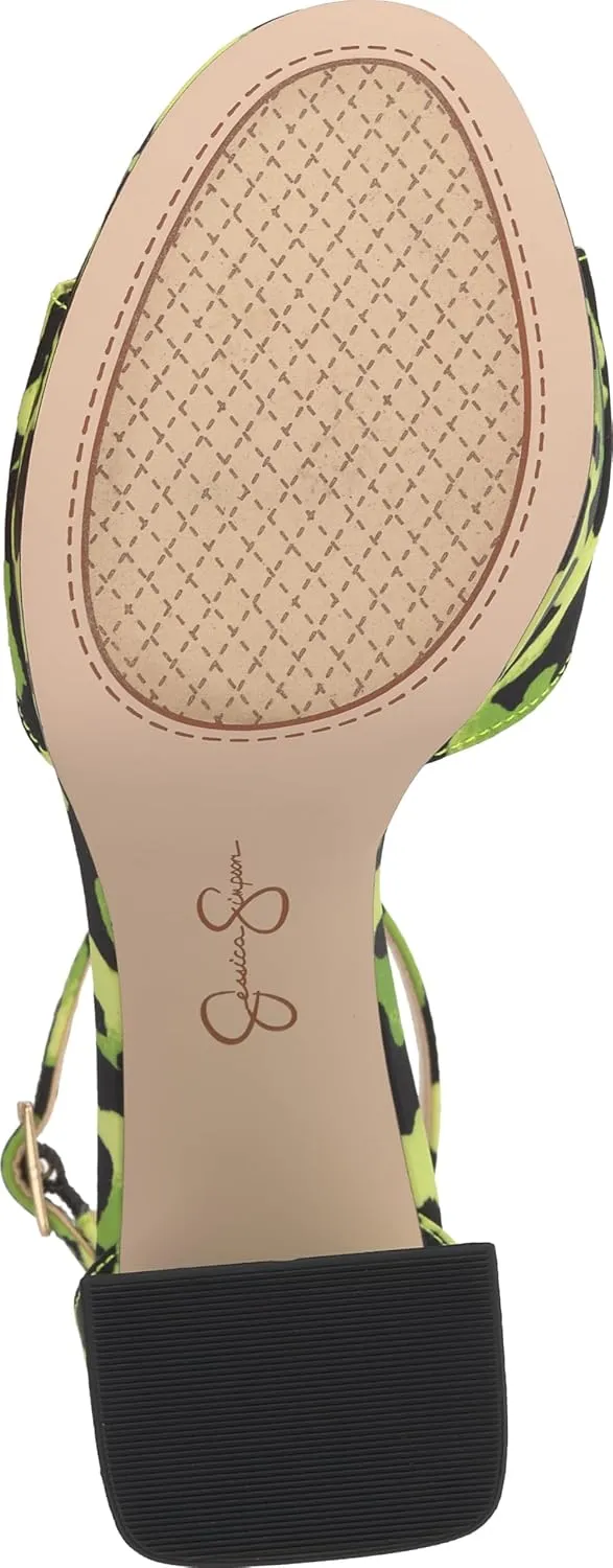 Jessica Simpson Womens Kaliah Shimmer Faux Suede Ankle Strap