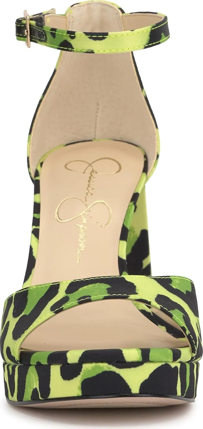 Jessica Simpson Womens Kaliah Shimmer Faux Suede Ankle Strap
