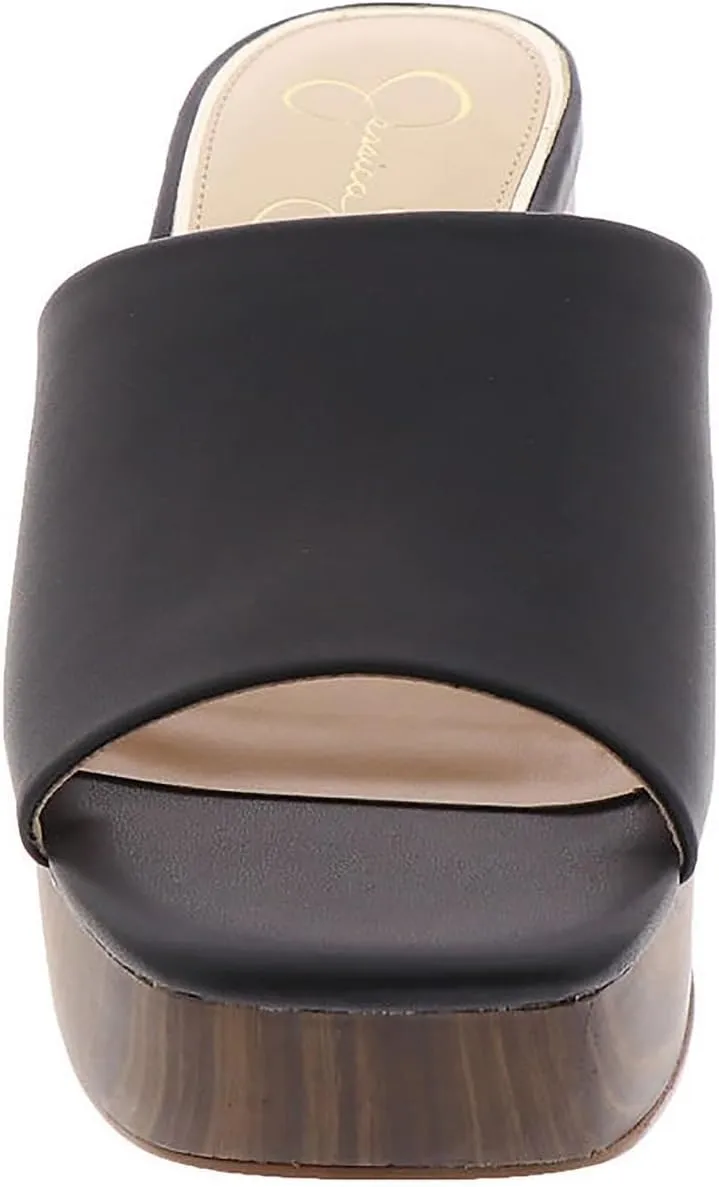 Jessica Simpson Womens Kalyani Slip On Open Toe Heels