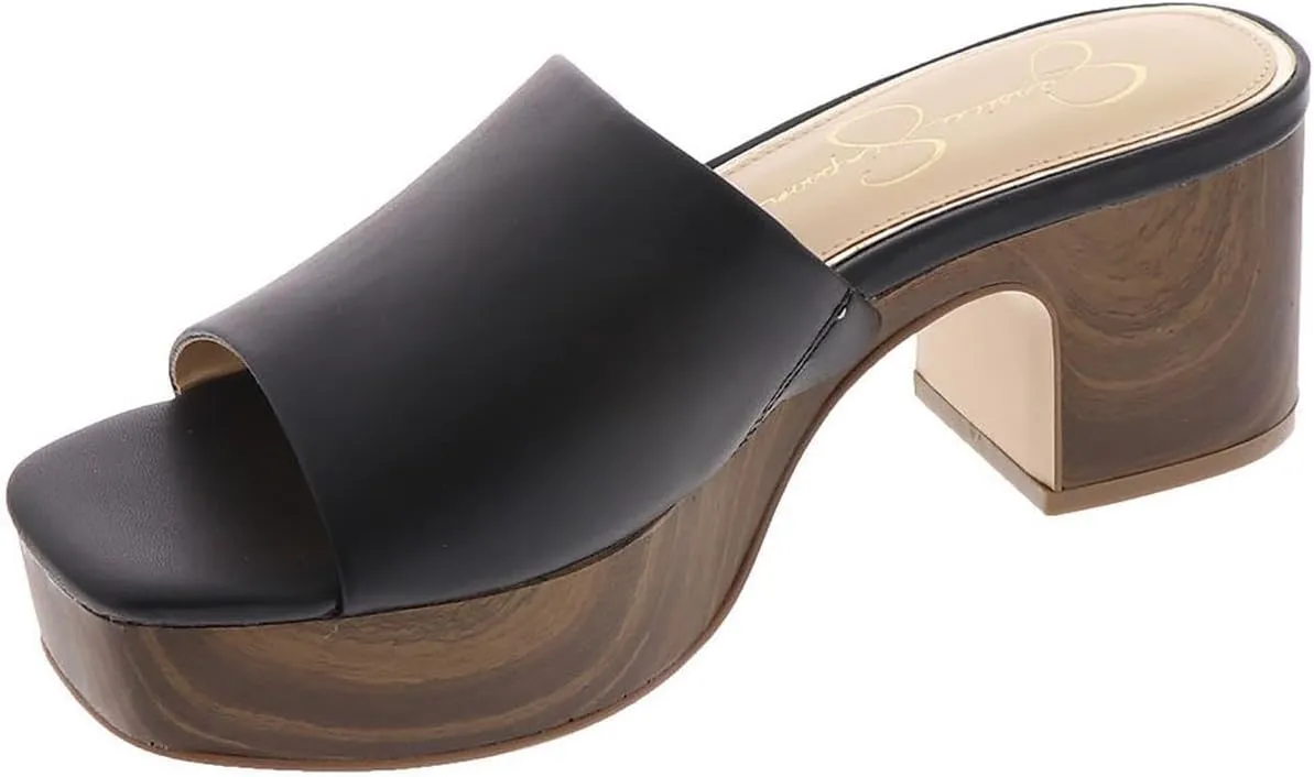 Jessica Simpson Womens Kalyani Slip On Open Toe Heels