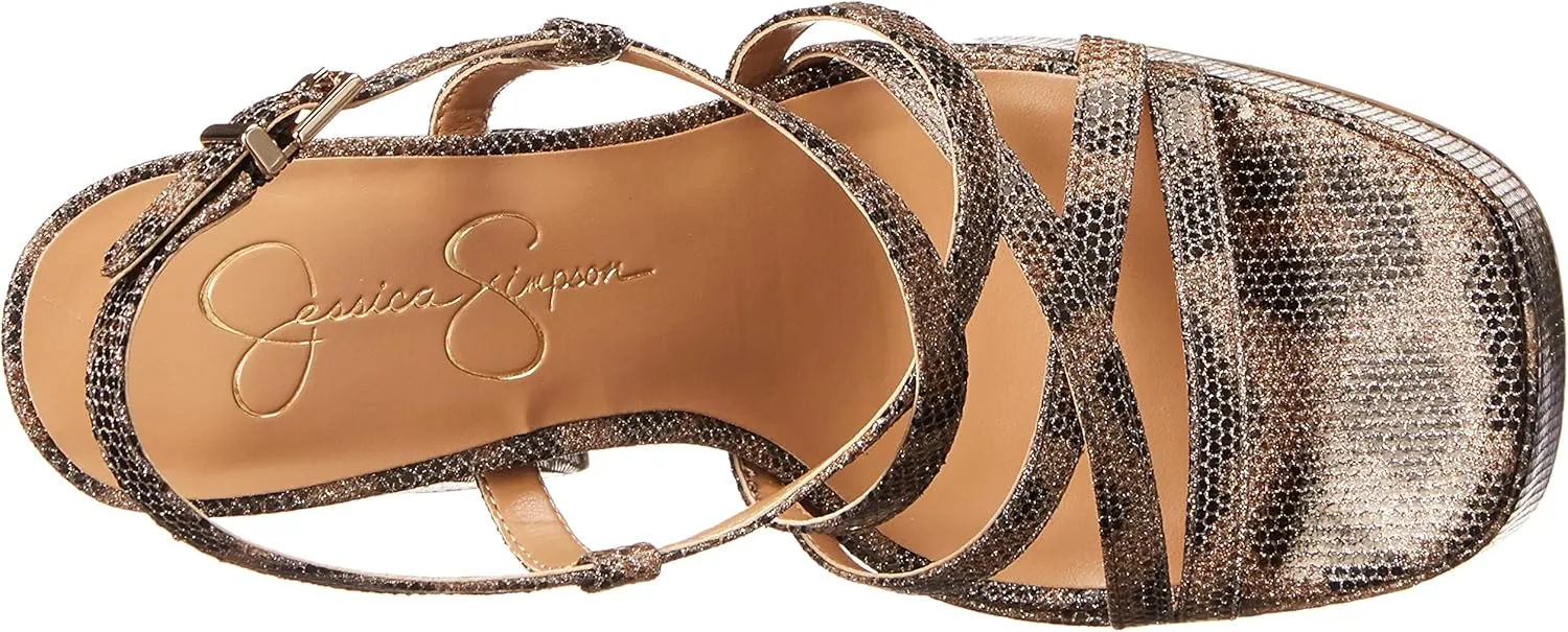 Jessica Simpson Women's Salih Block Heel Platform Sandal Wedge