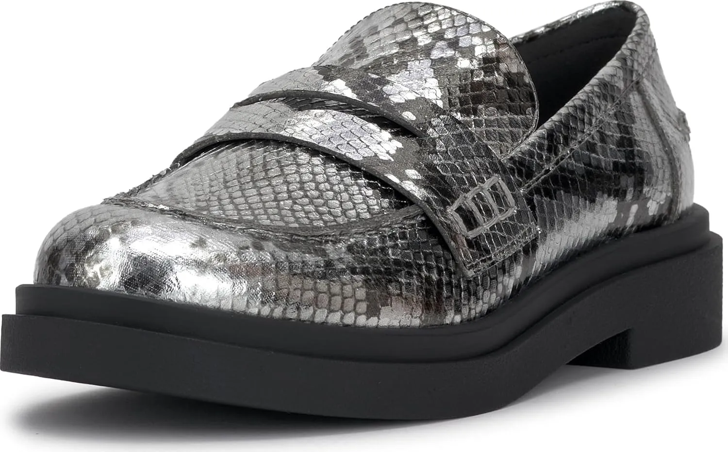 Jessica Simpson Women's Xuris Loafer Flat, Chrome, 7