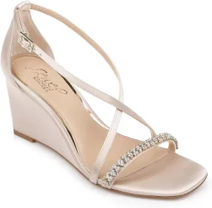 Jewel Badgley Mischka Adelynn Perfect Simplicity Wedge Heel