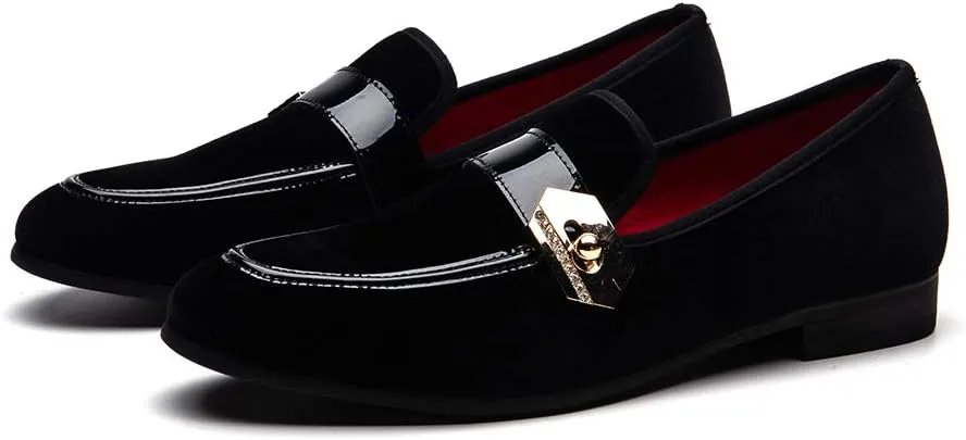 JITAI Men's Lindford Moc Toe Bit Slip-on Penny Loafer Party Shoes