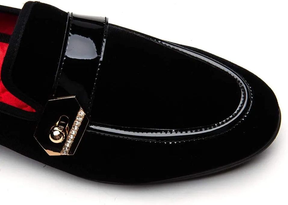 JITAI Men's Lindford Moc Toe Bit Slip-on Penny Loafer Party Shoes