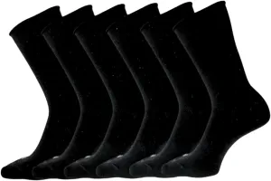 K. Bell Women's Modal Roll Top Socks, 6 Pairs, Black, Fits Shoe Sizes 5.5-10