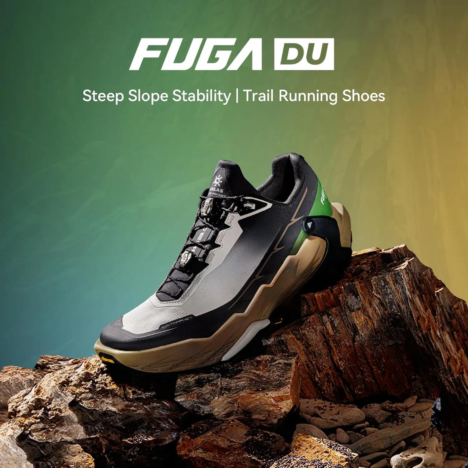 KAILAS Men's FUGA DU Trail Running Shoes Non-Slip Lightweight Wide Toe Box Shoe Walking Hiking Outdoor Footwear Sport Sneakers