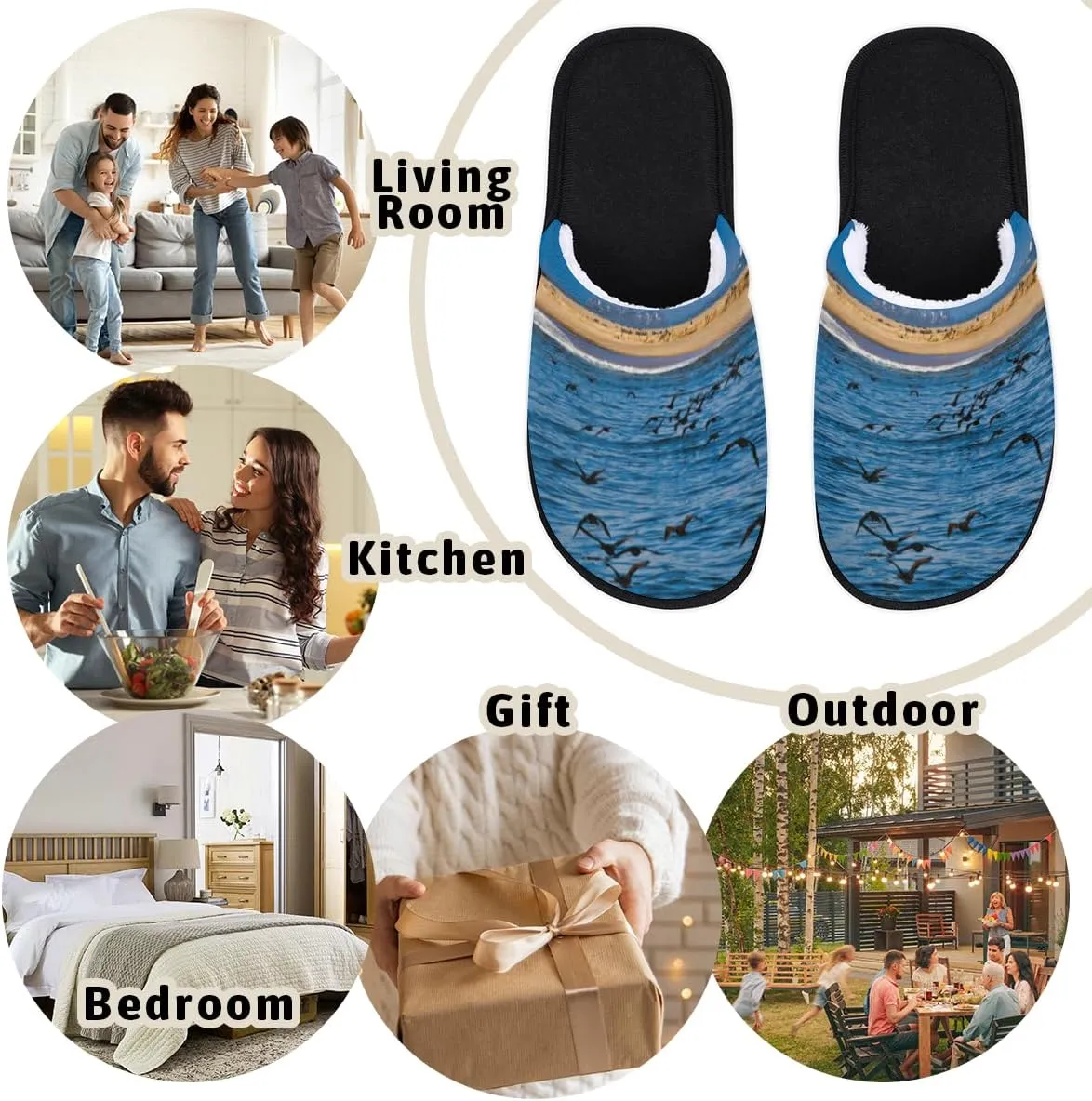 Kawaii Sushi Soft Women Slippers Cozy House Shoes Lightweight Fuzzy Slippers Memory Foam Slippers for Women Indoor and Outdoor