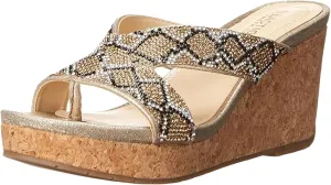 Kenneth Cole Women's Card Glam Wedge Sandal Platform
