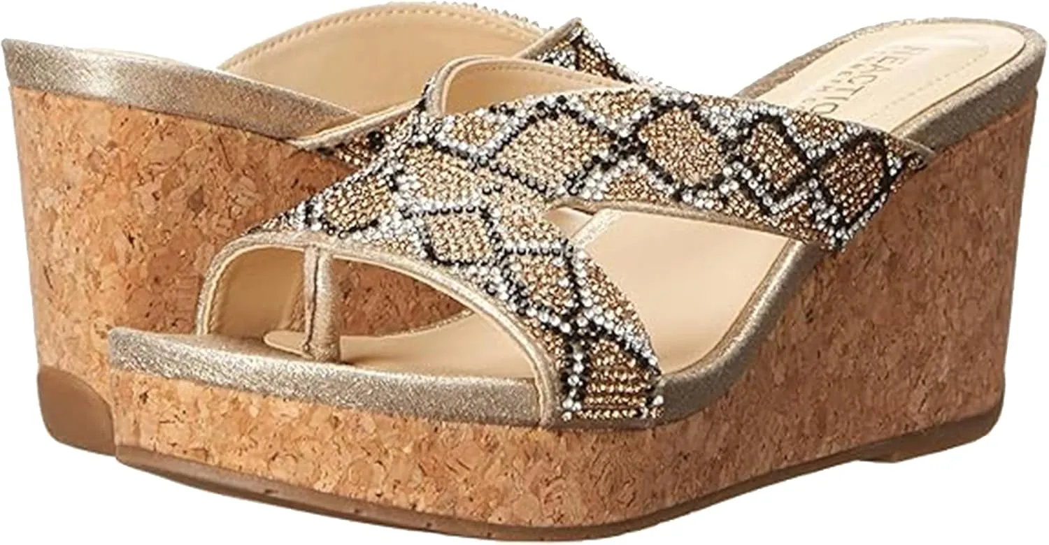 Kenneth Cole Women's Card Glam Wedge Sandal Platform