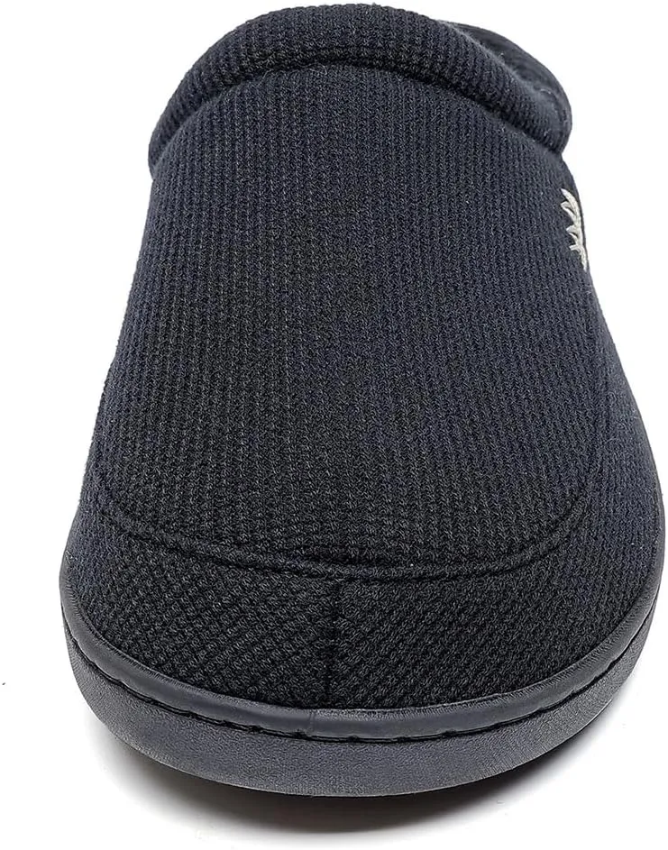 Kervaky Men's Cotton Slippers - Memory Foam, Comfortable Indoor & Outdoor Home Shoes