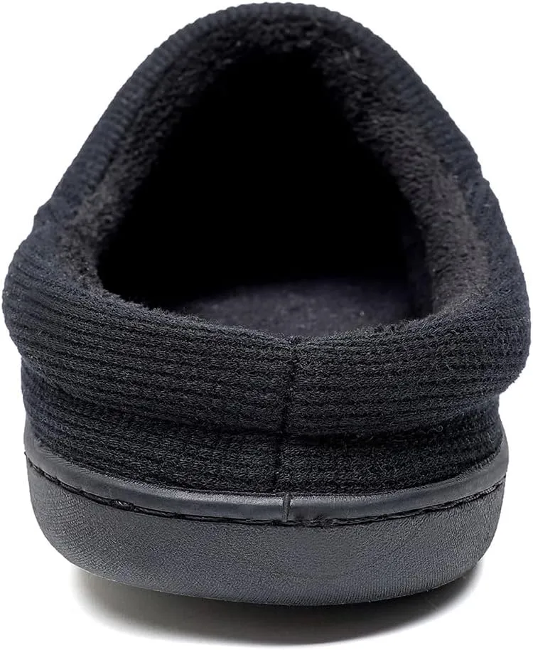 Kervaky Men's Cotton Slippers - Memory Foam, Comfortable Indoor & Outdoor Home Shoes
