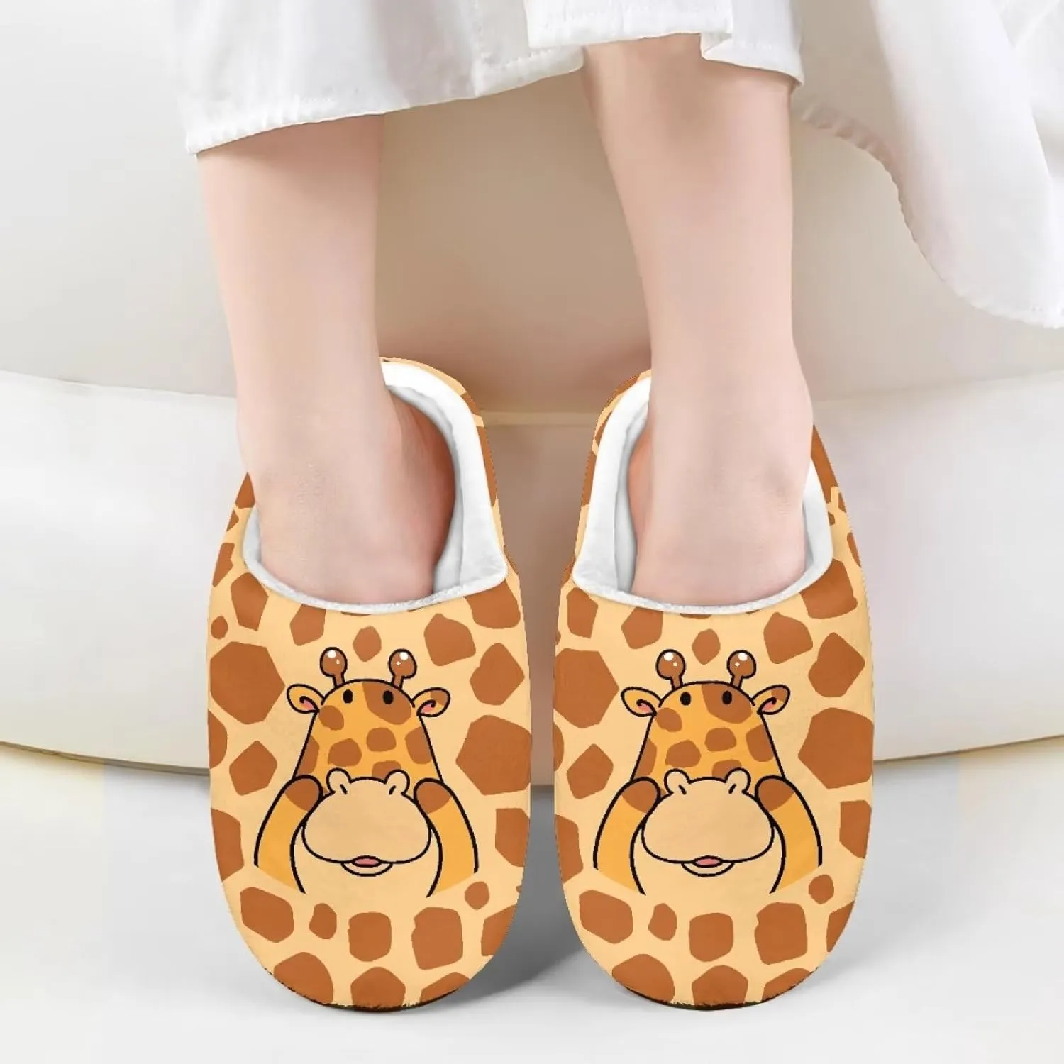 Kid Animal Plush Slipper Floral Fluffy Non-Slip Bedroom Winter Slipper Cozy Outdoor Home Cotton Slipper for Kid
