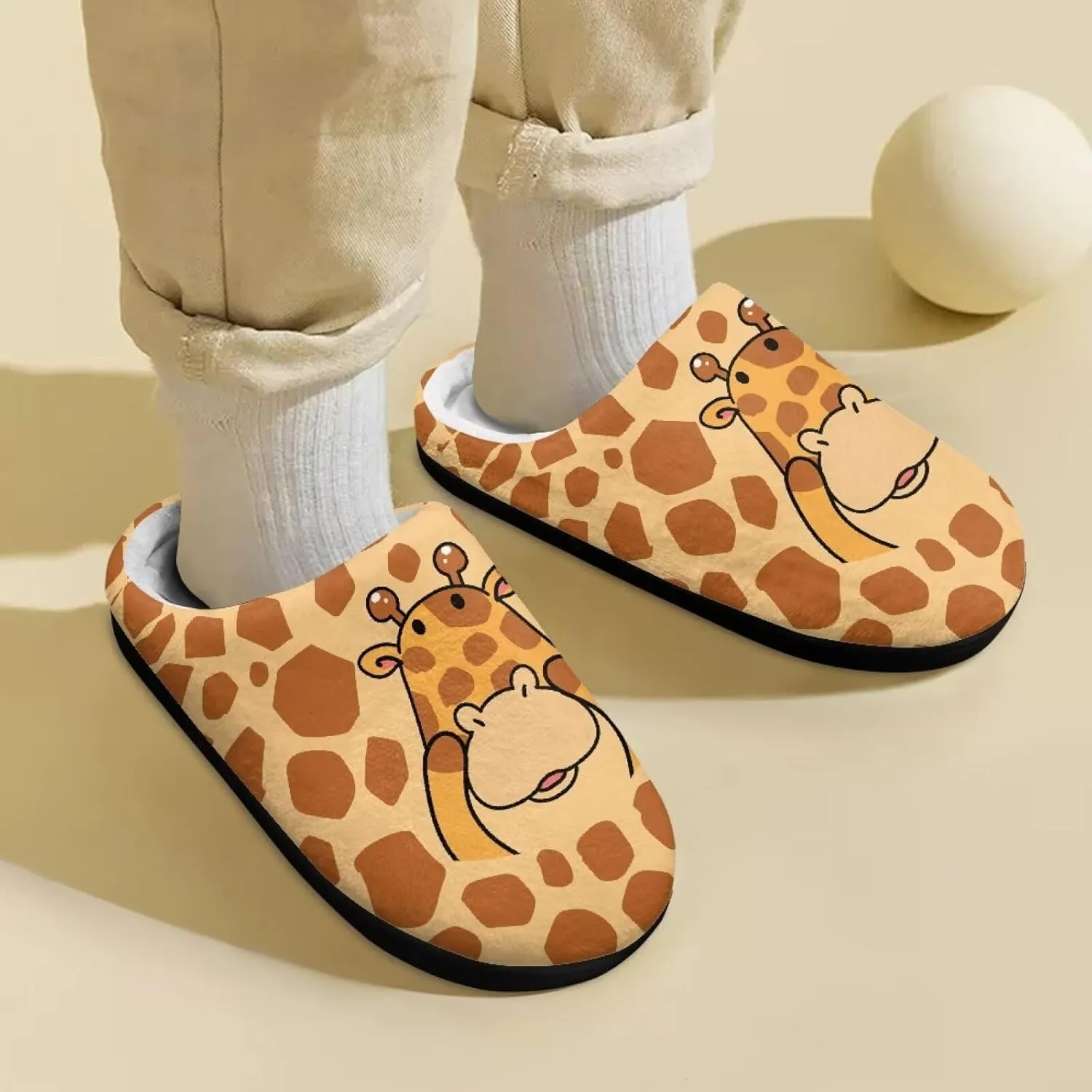 Kid Animal Plush Slipper Floral Fluffy Non-Slip Bedroom Winter Slipper Cozy Outdoor Home Cotton Slipper for Kid