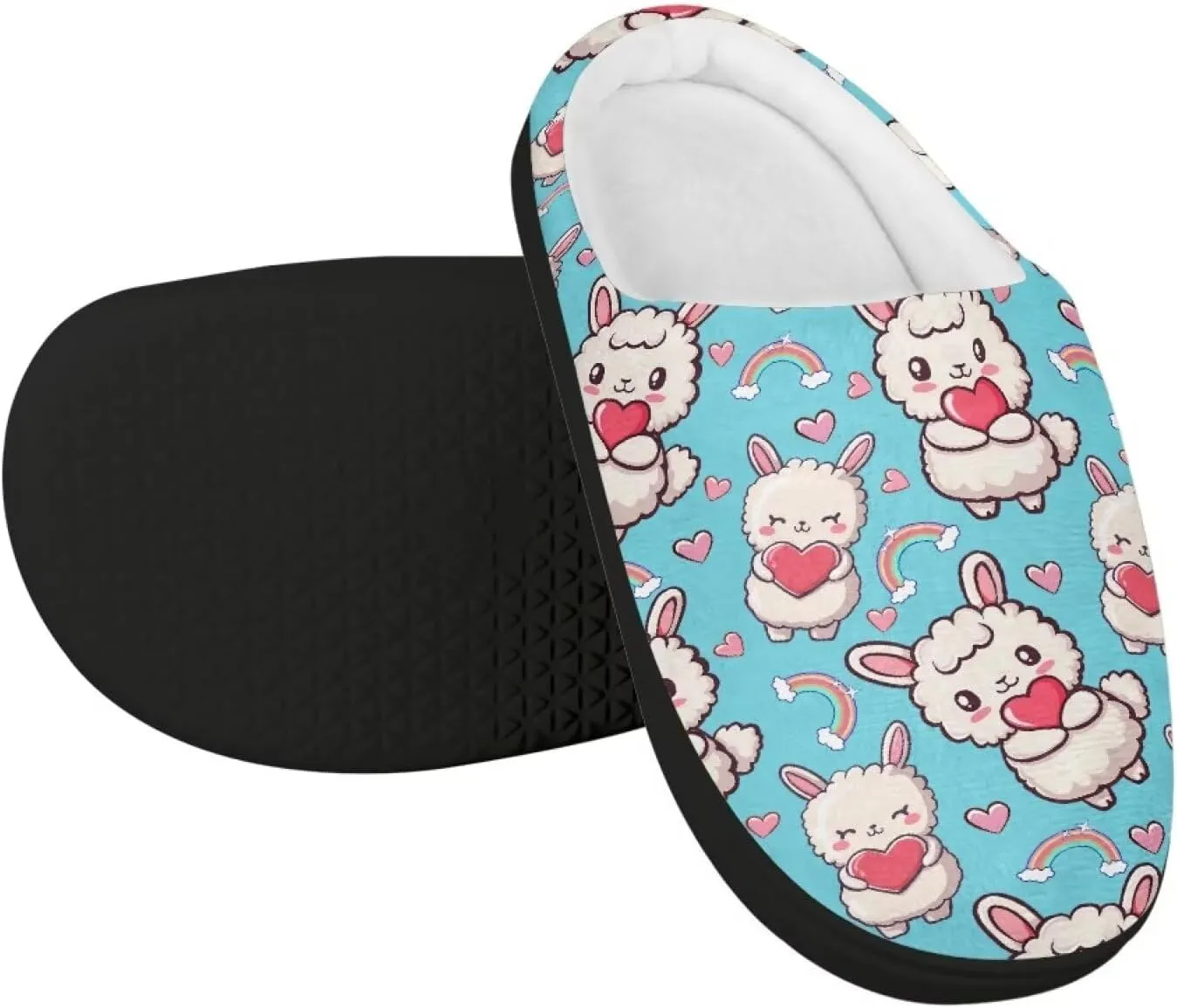 Kids Cotton Slipper Winter Warm Comfortable Fuzzy Fluffy Soft Breathable Non-Slip Home Outdoor Slippers for Toddler Boys GirlsLittle kids US 9-15