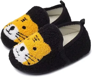 Kids Slippers Toddler Smile Face House Slippers Indoor Home Non-Slip Rubber Sole Shoes Warm Cozy Socks