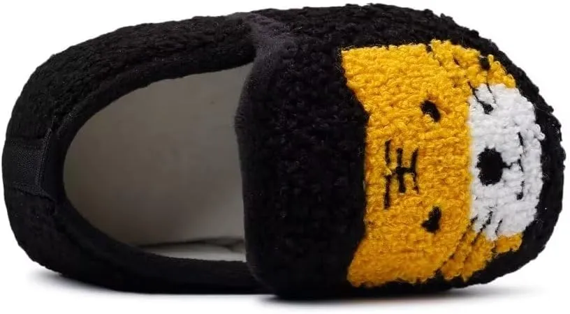 Kids Slippers Toddler Smile Face House Slippers Indoor Home Non-Slip Rubber Sole Shoes Warm Cozy Socks