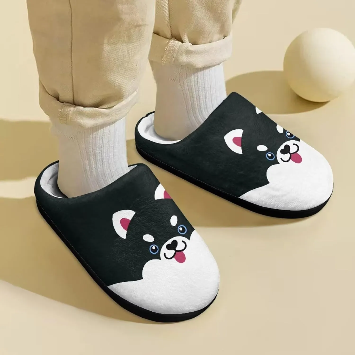 Kids Winter Slippers Bedroom Cute Casual Plush House Slippers Non Slip