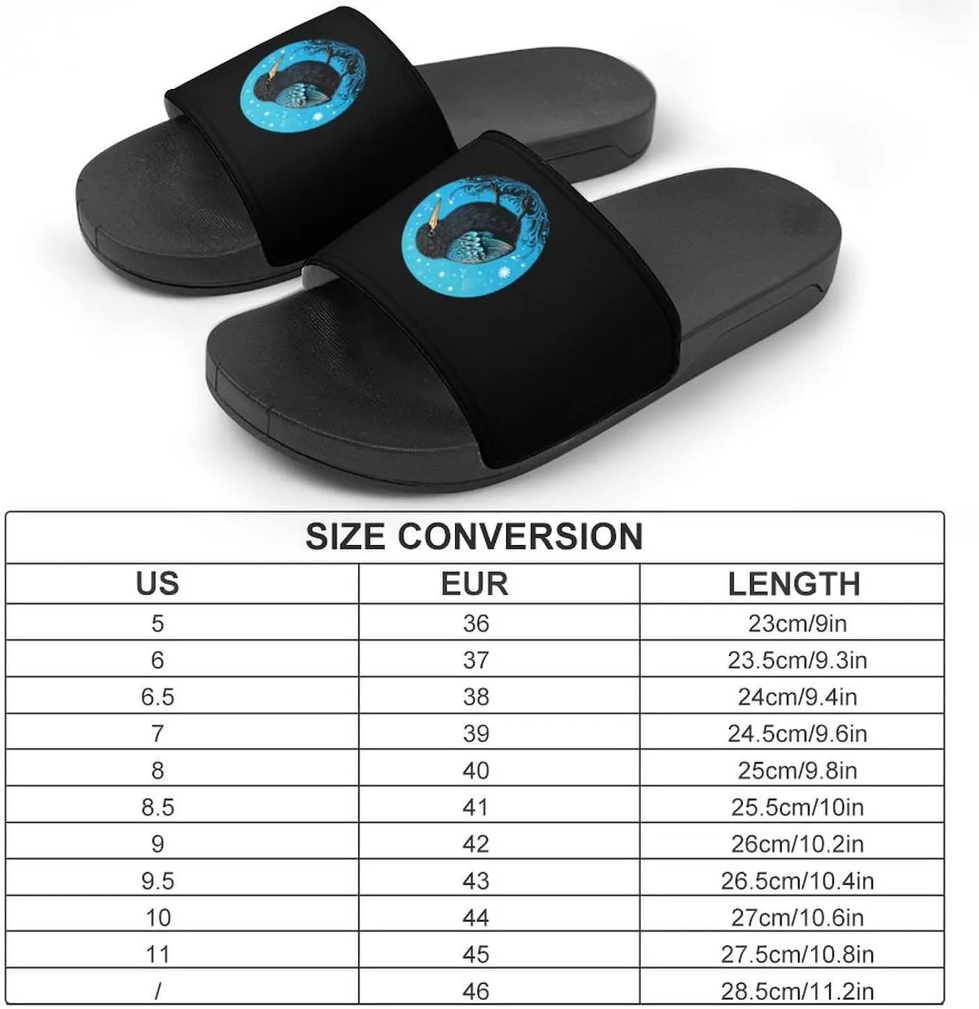Kiwi Bird PVC Home Slippers Non Slip Shower Shoes Bathroom Slippers Sandals for Women Men