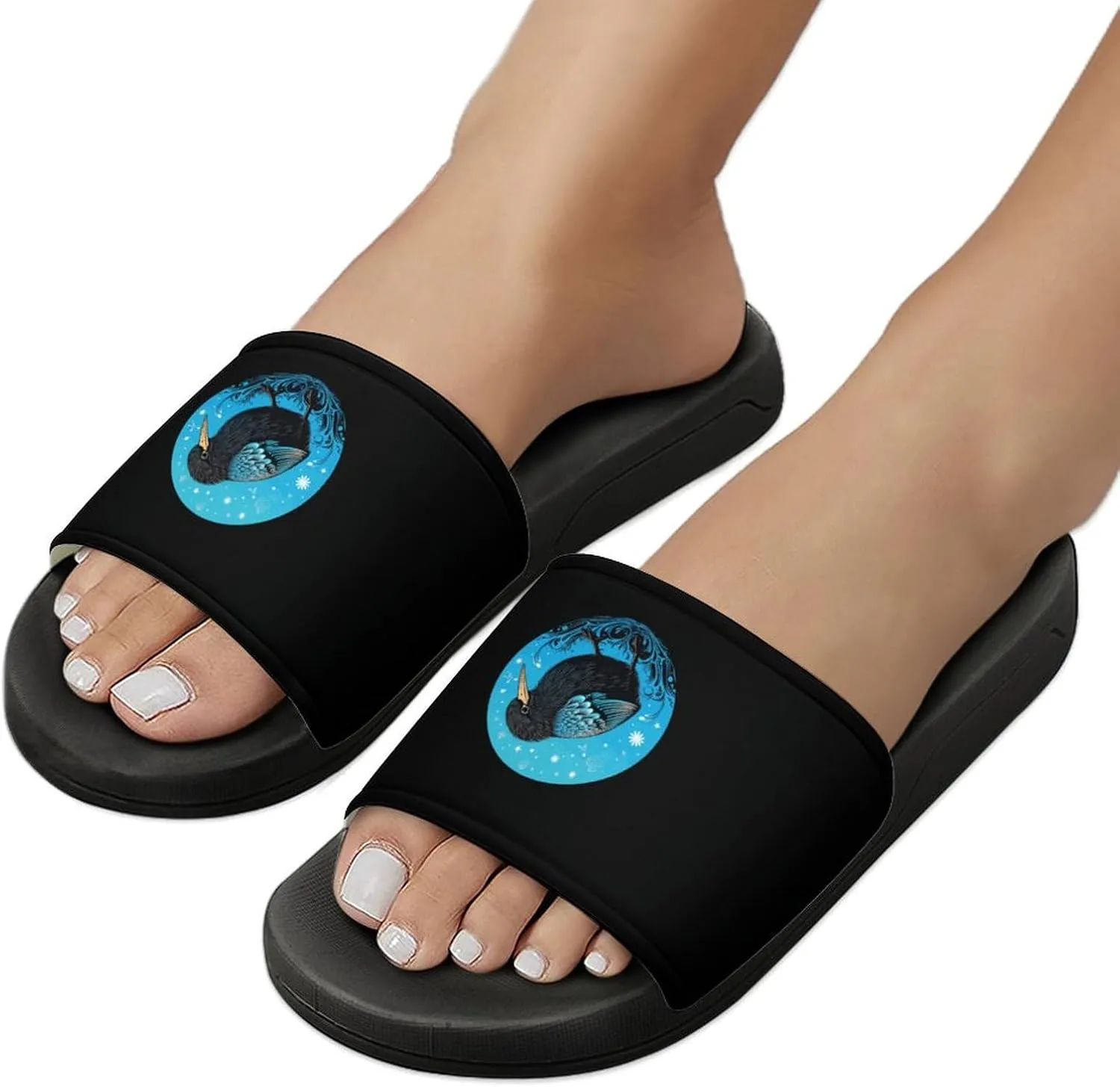 Kiwi Bird PVC Home Slippers Non Slip Shower Shoes Bathroom Slippers Sandals for Women Men