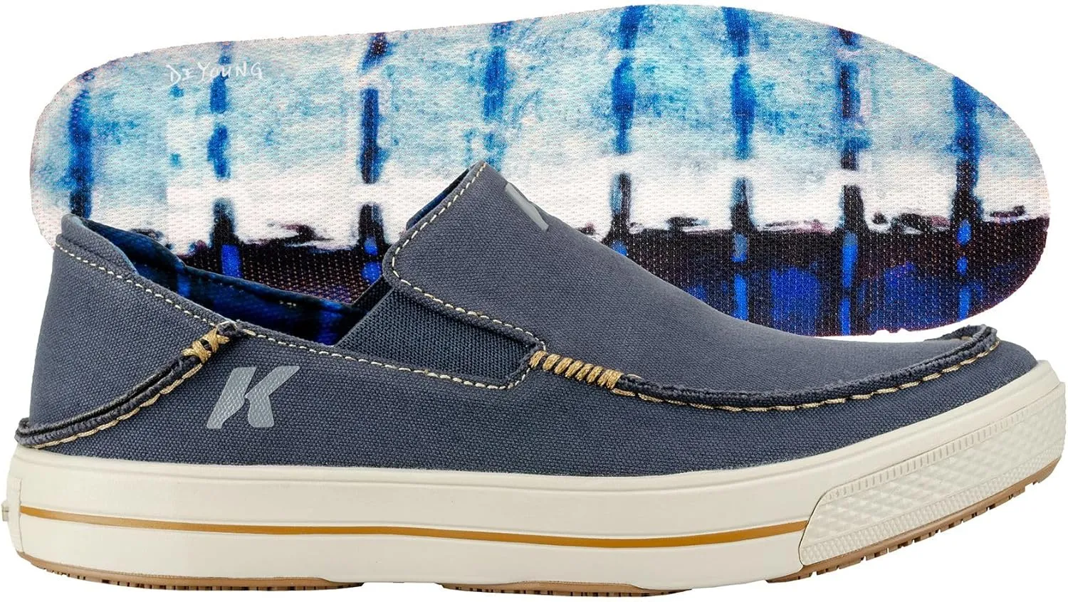 Korkers Men's Fish Moc Tarpon w/Fixed Kling-On Deck Soles