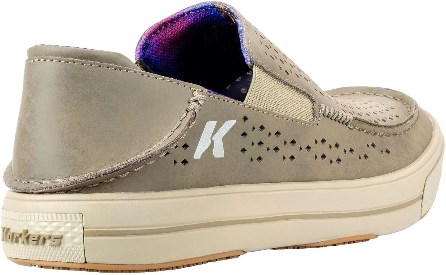 Korkers Men's Leather Fish Moc Vented Rainbow Trout w/Fixed Kling-On Deck Soles