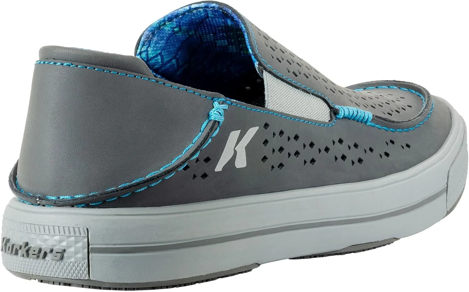 Korkers Men's Leather Fish Moc Vented Tarpon w/Fixed Kling-On Deck Soles