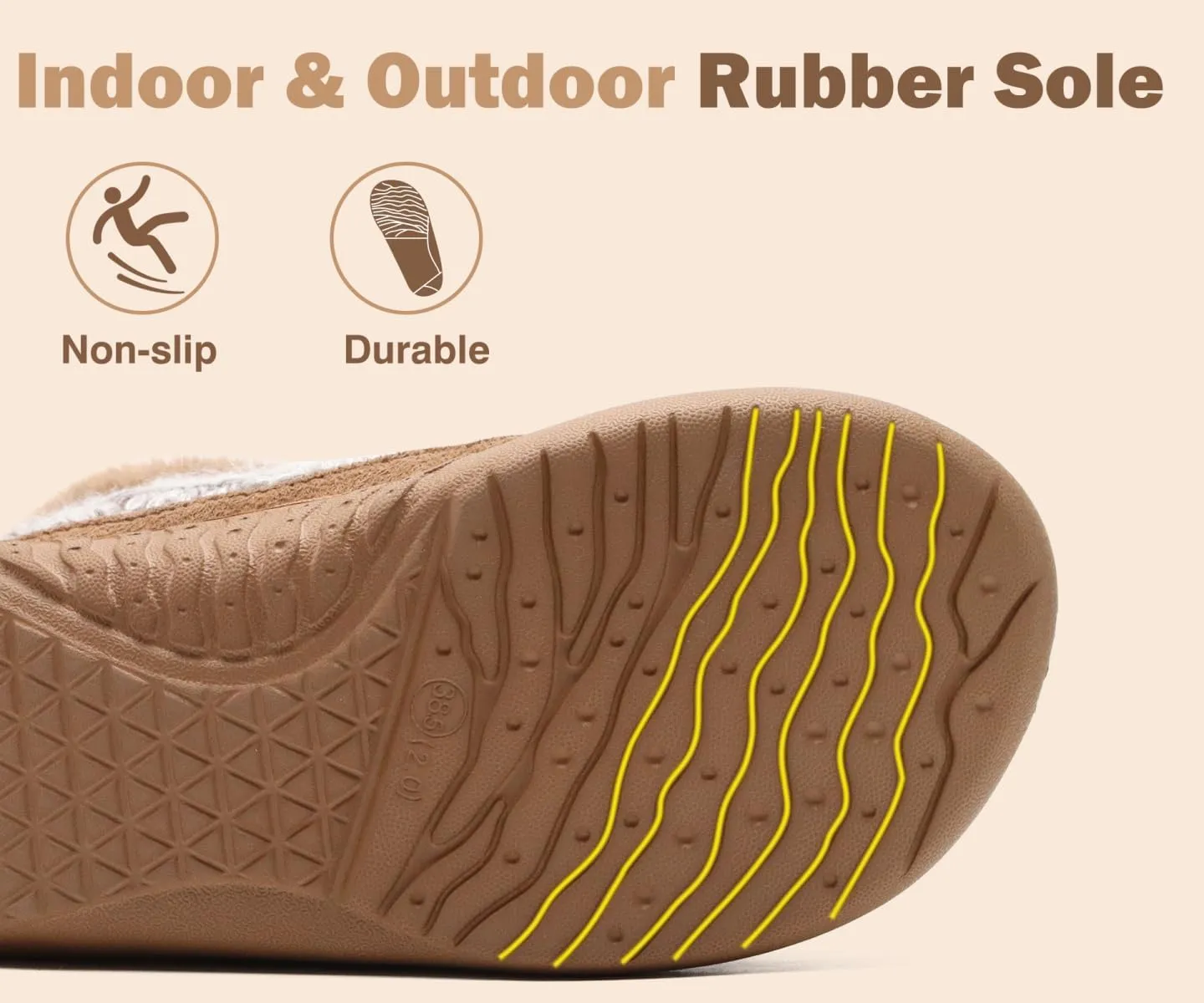 KuaiLu House Slippers for Women Comfortable Memory Foam Plaid Slipper Ladies Warm Fuzzy Plush Fur Lined Winter Home Shoes Orthotic Plantar Fasciitis Arch Support Indoor Outdoor